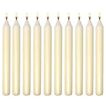 7 Inch Ivory Taper Candles 6 Hour Burning Candle Decorate Your Dinner Wedding Table Dripless and Smokeless Candle Unscented Fits Most candlesticks -20 Pack Household Candles