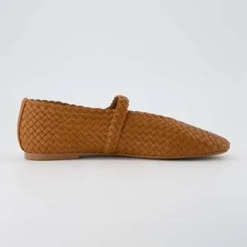 CUSHIONAIRE Women's Woven Mary Jane Flat with Comfort