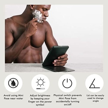 Vanity Planet Mini Pose LED Travel Mirror - Onyx Black