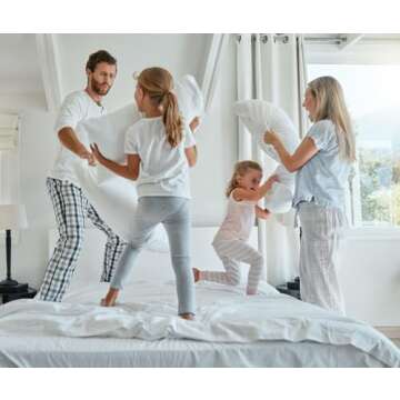 MoonRest® Synthetic Down Alternative 16x16 Square Pillow Insert Form, for Decorative Throw Pillow, Sofa, Cushions, Body and Bed - Pack of 2- Size 16” X 16”