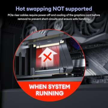 Okinos, PCI-E 4.0 Riser Cable, Compatible with RTX4090, RTX4080, RX7900XTX, PCIe 4.0 x16 High Speed Flexible Extender Card Extension Port 90 Degree Adapter, 300mm Black