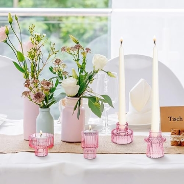 NEOEGOR Taper Candle Holders - Elegant Set of 6