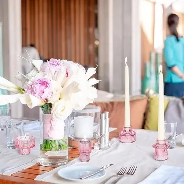 NEOEGOR Taper Candle Holders - Elegant Set of 6