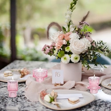 NEOEGOR Taper Candle Holders - Elegant Set of 6