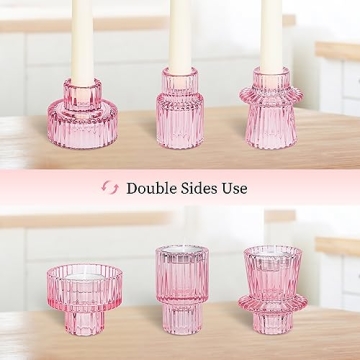 NEOEGOR Taper Candle Holders - Elegant Set of 6