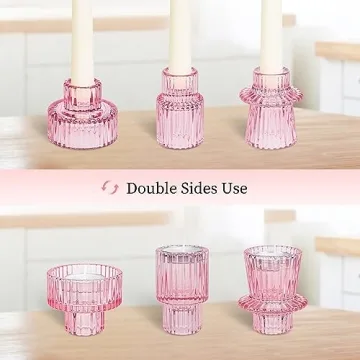 NEOEGOR Taper Candle Holders - Elegant Set of 6