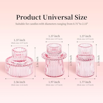 NEOEGOR Taper Candle Holders - Elegant Set of 6