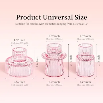 NEOEGOR Taper Candle Holders - Elegant Set of 6