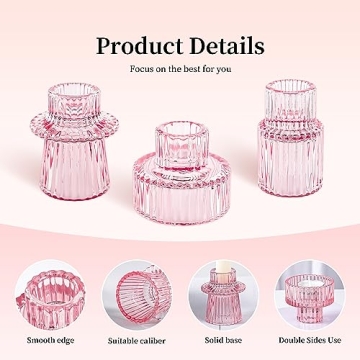 NEOEGOR Taper Candle Holders - Elegant Set of 6