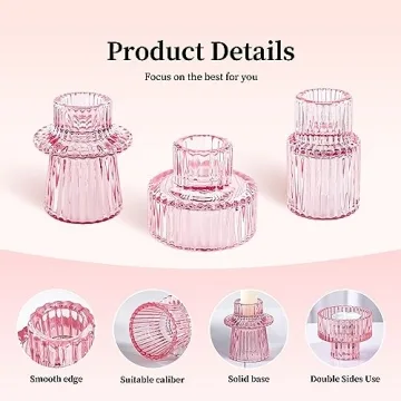 NEOEGOR Taper Candle Holders - Elegant Set of 6