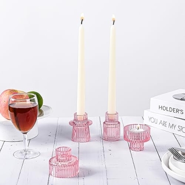 NEOEGOR Taper Candle Holders - Elegant Set of 6