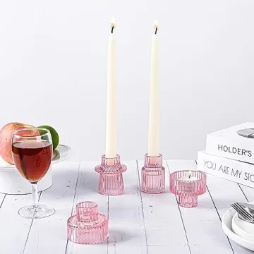 NEOEGOR Taper Candle Holders - Elegant Set of 6
