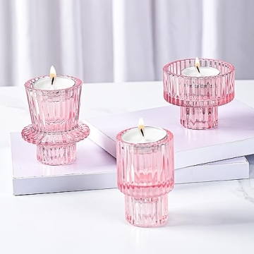 NEOEGOR Taper Candle Holders - Elegant Set of 6