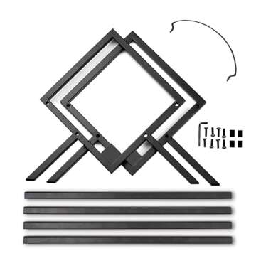 MODERN VINYL Record Storage Racks - Easy Assembly Vinyl Record Holder Stand 100 Lps | Sleek Matte Black LP Holder Stand | Multiuse Vinyl Storage Rack | Storage Rack for Books Magazines Files