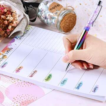 Weekly Meal Planner - Undated Magnetic Notepads with Grocery List, 7" x 9",52 Weeks, Meal Planning Pad for Refrigerator Door with Tear-Off Shopping List, Hanging Food/Menu Organizer Notepad