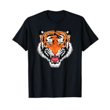Growling Bengal Tiger Fearless Face T-Shirt