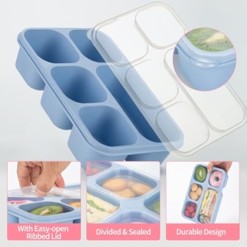 TurtingAs Eco-Friendly 4 Pack Bento Box for Meal Prep