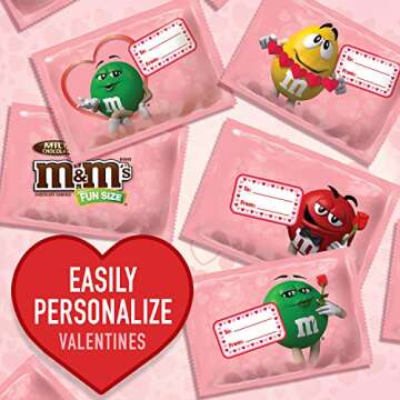M&Ms Milk Chocolate Valentines Day Exchange Candy, 12.13 Oz (27Piece), 12.13 Oz