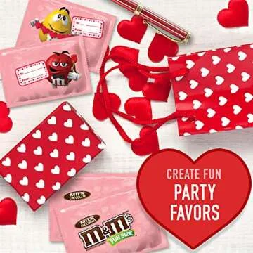 M&Ms Milk Chocolate Valentines Day Exchange Candy, 12.13 Oz (27Piece), 12.13 Oz