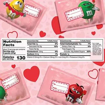 M&Ms Milk Chocolate Valentines Day Exchange Candy, 12.13 Oz (27Piece), 12.13 Oz
