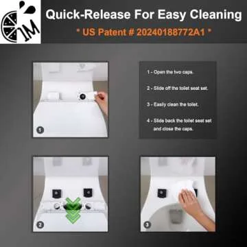 Elongated Toilet Seat with Toddler Seat Built In, Slow Close for Both Child & Adult Seats, Potty Training Seat, No Wiggle and Easy to Install, Detachable Toddler Seat for Longterm Usage, White