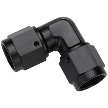 Podavelle 6AN Female to 6AN Female 90 Degree Swivel Coupler Fitting Adapter Union Aluminum Black
