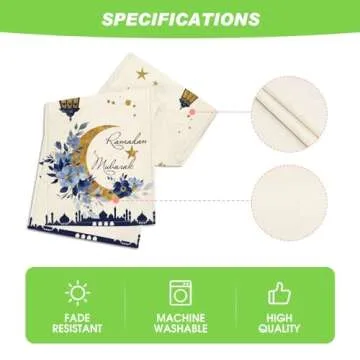 Artoid Mode Castle Lantern Flower Table Runner for Home Decor