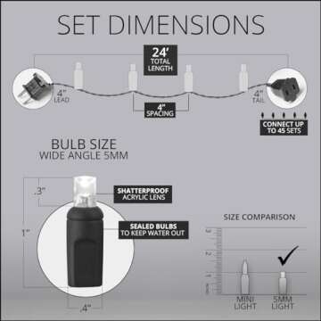 SoftTwinkle Slow Twinkling Christmas Lights, Soft Twinkle String Lights Pulsing Christmas Lights (70 Lights, 23.7 Ft, Warm White)