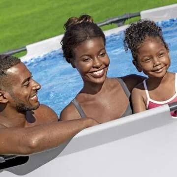 Bestway Steel Pro MAX 10 Foot x 30 Inch Round Metal Frame Above Ground Outdoor Backyard Swimming Pool Set with 330 GPH Filter Pump