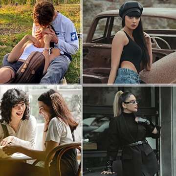 AMINUGAL Womens Plaform Knee High Boots Chunky Heel Round Toe Zipper Block Heel Fashion Motorcycle Punk Gorh Boots Work Combat Boots For Women