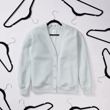 Amazon Basics Slim Velvet, Non-Slip Suit Clothes Hangers, Pack of 30, Black