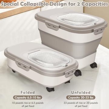 Airtight Rice Storage Container with Wheels & Scoop