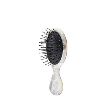 Wet Brush Squirt Detangler Hair Brushes - Gemstone, Smoky Quartz - Mini Detangling Brush with Ultra-Soft IntelliFlex Bristles Glide Through Tangles with Ease - Pain Free Comb