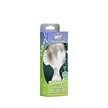 Wet Brush Squirt Detangler Hair Brushes - Gemstone, Smoky Quartz - Mini Detangling Brush with Ultra-Soft IntelliFlex Bristles Glide Through Tangles with Ease - Pain Free Comb