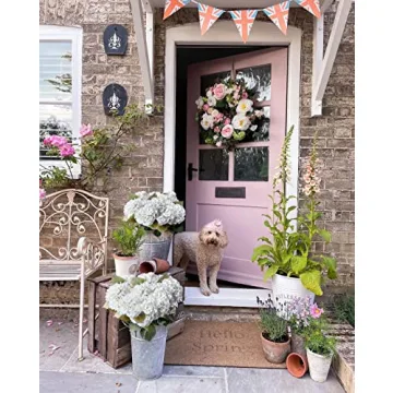 Stylish JINWOE 4PCS White Faux Hydrangea Flowers