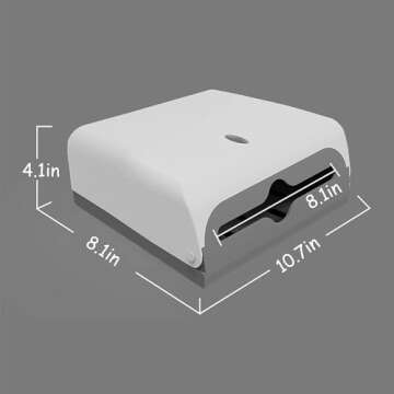TOBEFORT Touchless Paper Towel Dispenser Wall Mount, No Drilling Waterproof/Dustproof Multifold Tissue Holder for Home Kitchen Office Bathroom Toilet…