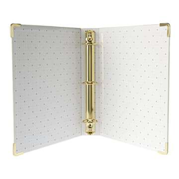 Elegant RUSSELL+HAZEL Pearl Bookcloth 3 Ring Binder