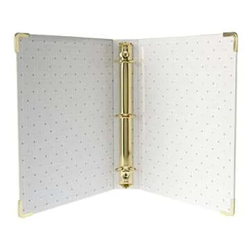 Elegant RUSSELL+HAZEL Pearl Bookcloth 3 Ring Binder