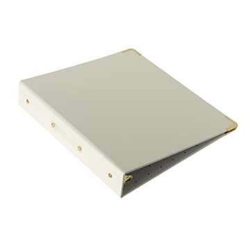 Elegant RUSSELL+HAZEL Pearl Bookcloth 3 Ring Binder