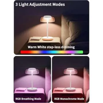 LED Cordless Mushroom Table Lamp for Versatile Lighting