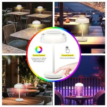 LED Cordless Mushroom Table Lamp for Versatile Lighting
