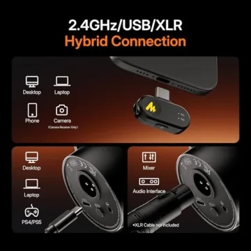 MAONO PD200W Hybrid Wireless Podcast Microphone For All Creators