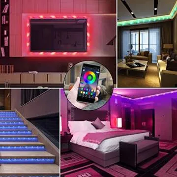 QZYL LED Lights for Bedroom 49.2FT Strip with App Control