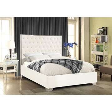 Meridian Lexi Queen Velvet Bed - Elegant Modern Design