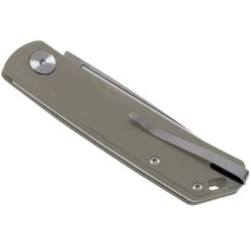 REALSTEEL Luna Lite Slipjoint Folding Pocket Knife - D2 Blade and G10 Handles - Perfect for Camping, Hiking, Daily Cutting Tasks - EDC Knife for Men Women - Satin/Coyote