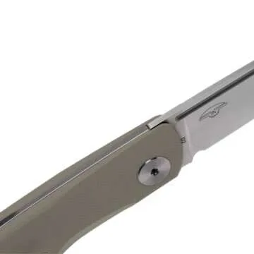 REALSTEEL Luna Lite Slipjoint Folding Pocket Knife - D2 Blade and G10 Handles - Perfect for Camping, Hiking, Daily Cutting Tasks - EDC Knife for Men Women - Satin/Coyote