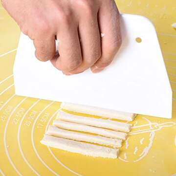 Cake Scraper Set of 9, Cake Combs and Icing Smoother, Plastic Cake Buttercream Decorating Kitchen Baking Tools