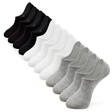 IDEGG Women and Men No Show Socks Low Cut Anti-slid Athletic Running Novelty Casual Invisible Liner ...