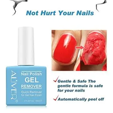 ZODENIS Gel Nail Polish Remover (2 Packs), Gel Remover for Nails GelNail Remover- Quickly & Easily Remove Gel Nail Polish Within 2-5 Minutes, No Soaking or Wrapping