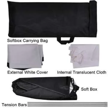 StudioFX 1600 WATT H9004S Digital Photography Continuous Softbox Lighting Studio Video Portrait Kit H9004S